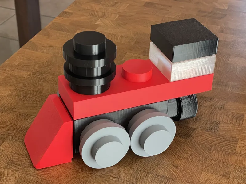 Locomotiva a Vapore in stile Mattoncini Giganti