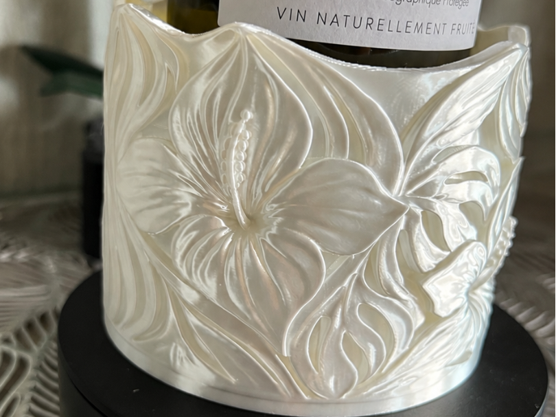Support à bouteille floral 3D model