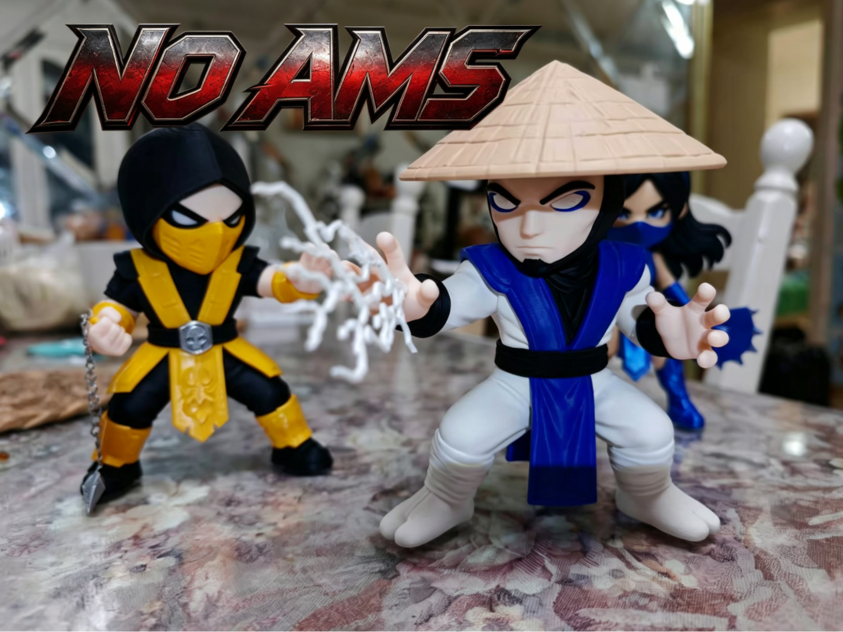 Q版真人快打 雷电 raiden 分件打印(无需AMS) - 1