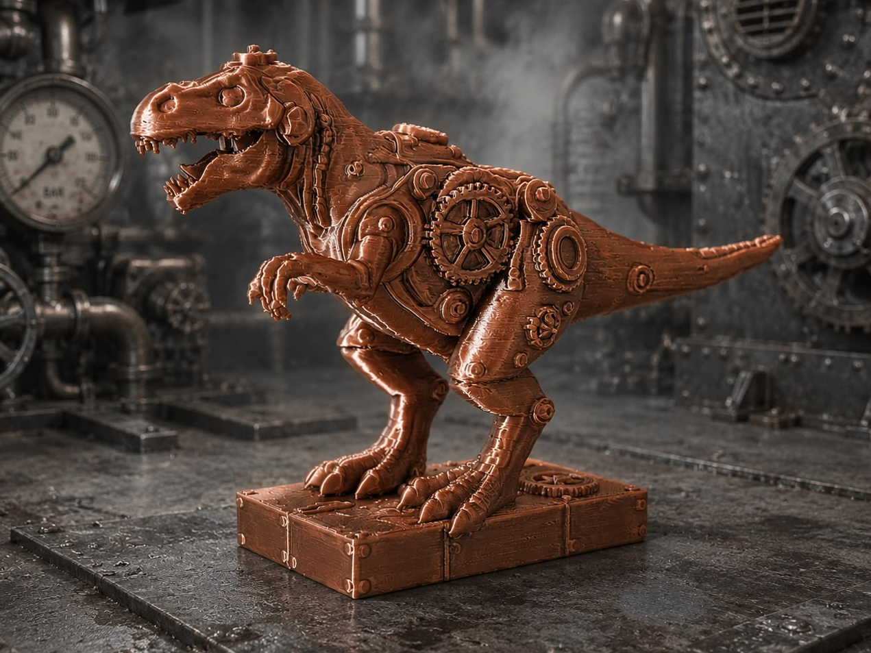 Steampunk T-Rex Biomechanic Dinosaur Tyrannosaurus