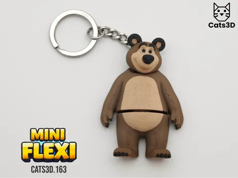 Modelo para impresión 3D: Bear – Masha and the Bear | Mini Flexi #163 — referencia de MakerWorld