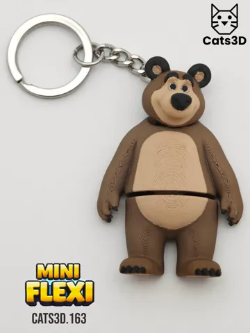 Modelo para impresión 3D: Bear – Masha and the Bear | Mini Flexi #163 — vista de referencia 2