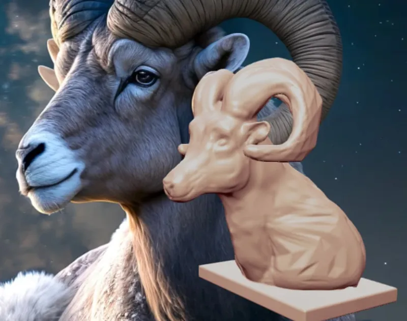 Aries sculpture