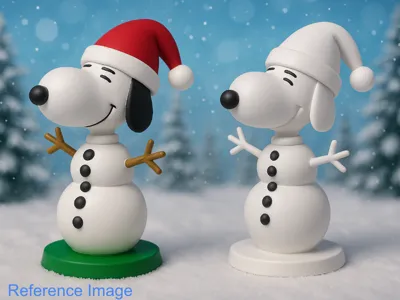 Snoopy Christmas Snowman \ Paint your own Snoopy