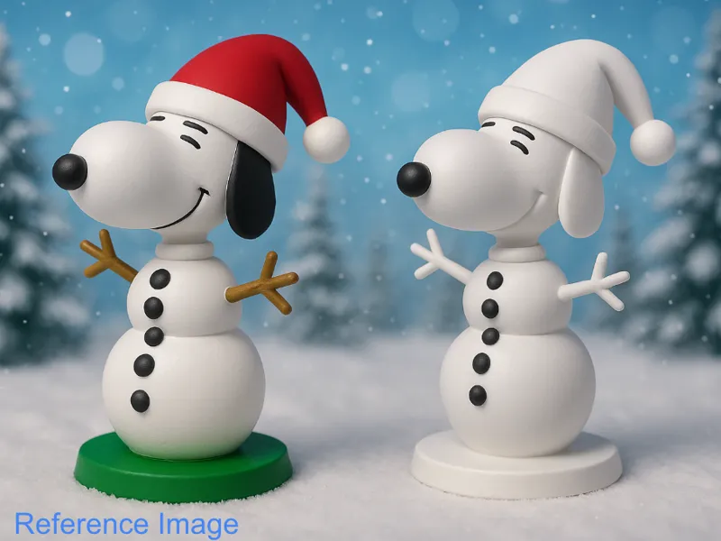 Snoopy Christmas Snowman \ Paint your own Snoopy
