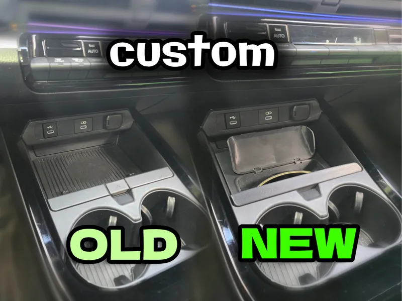 Prius Gen 5 Custom Tray - Glasses Holder with Lid