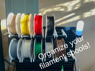 Modular Pegboard Filament Spool Holder 模块化洞洞板耗材架