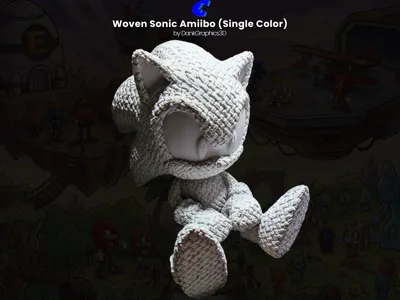 Woven Sonic Amiibo Figure (Single Color)