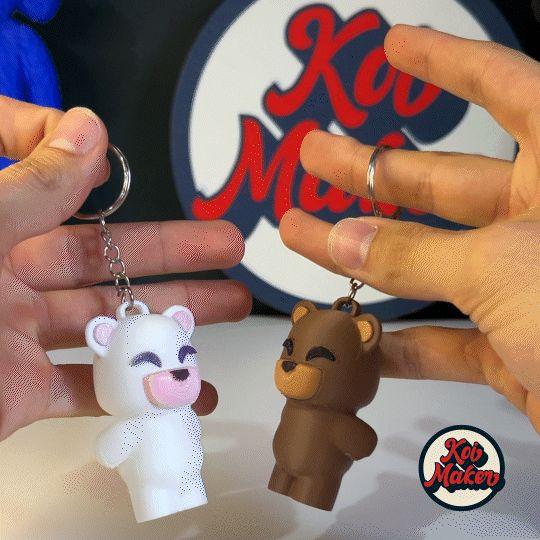 Valentine's Day Loving Bears Keychain  MAGNETIC