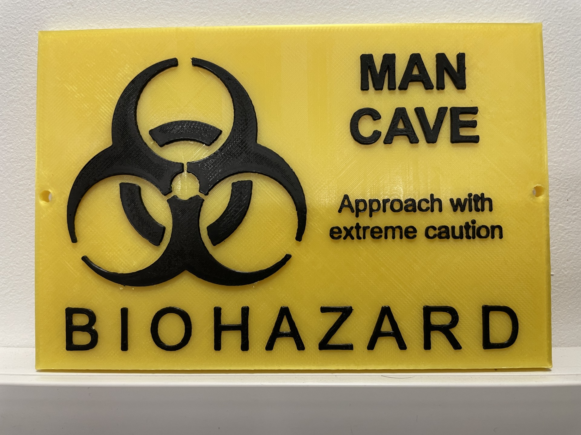 Man Cave Biohazard Wall Sign