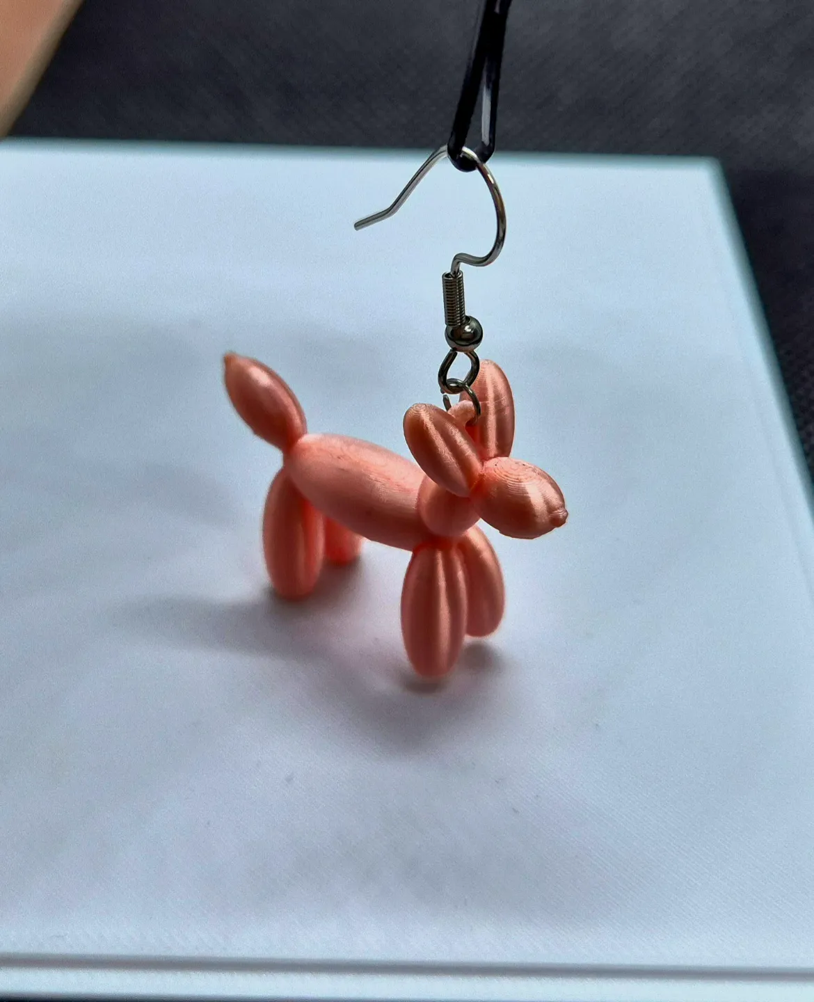 Balloon dog earrings/keychain view 4