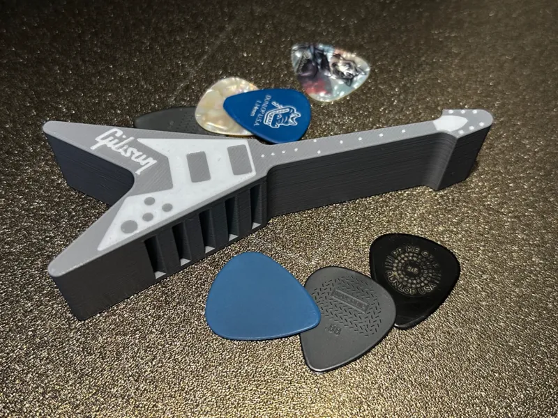 Halter für Gitarrenplektrum - Gibson Flying V