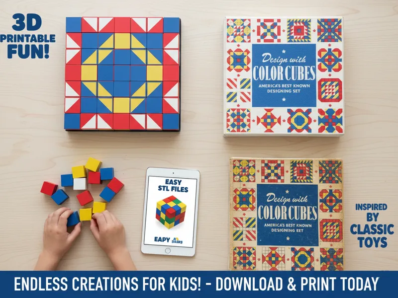 Design With Color Cubes (1930's Kids Toy Replica)