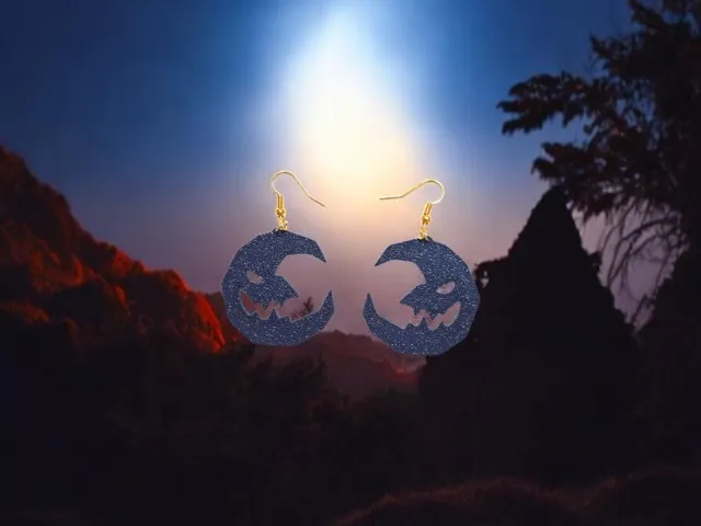 Terrifying moon earrings