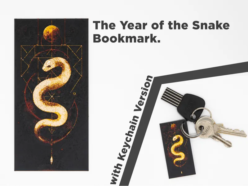 The Year of the Snake Bookmark and Keychain