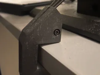 Ikea desk cable guide.