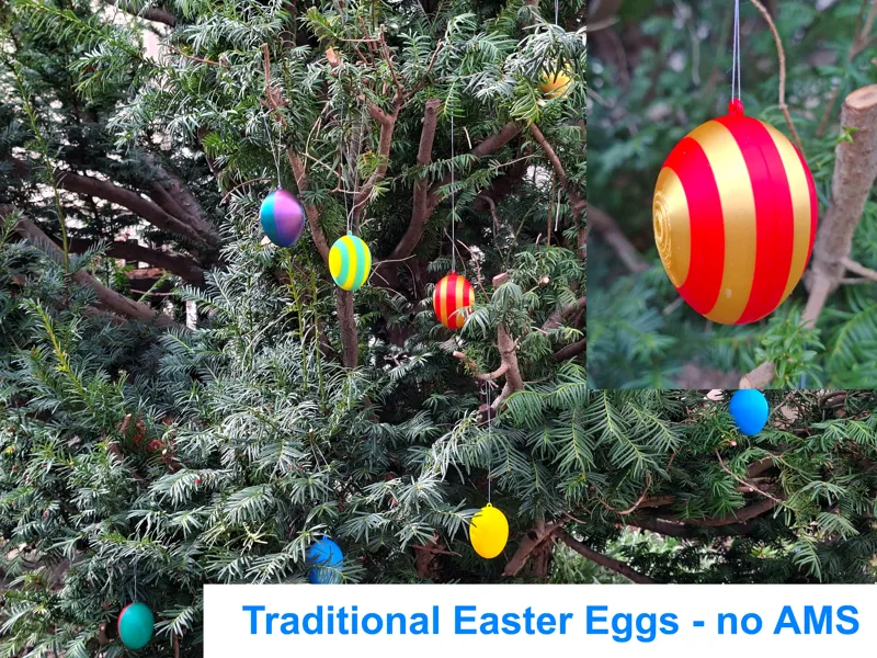 Traditional German Hanging Easter Eggs