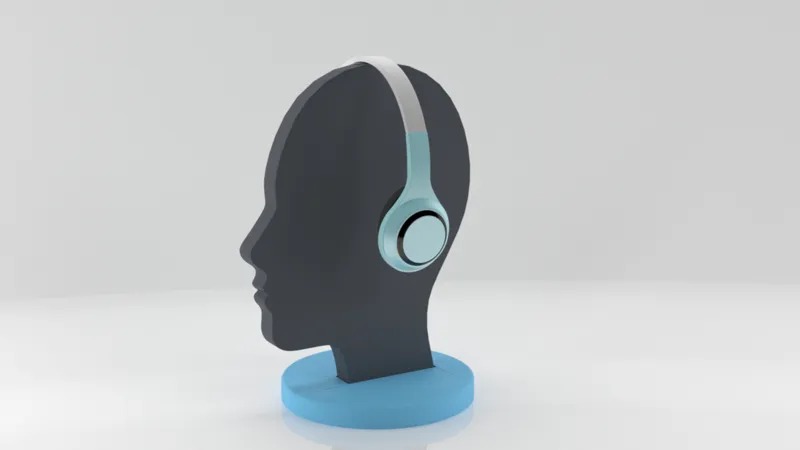 Soporte auriculares cabeza