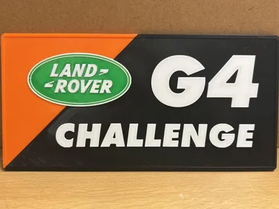 Land Rover G4 Challenge Plaque