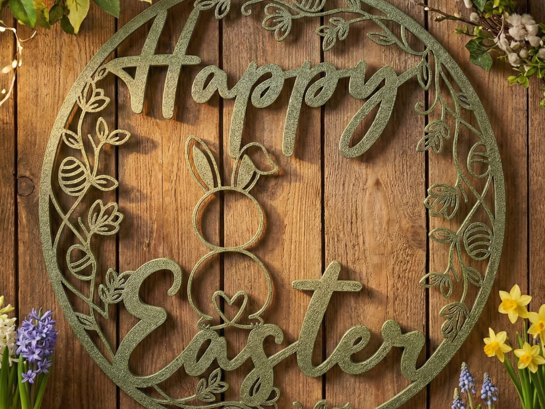 Happy Easter Decoration Door Wreath 