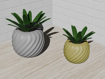 Flower Spiral Pot