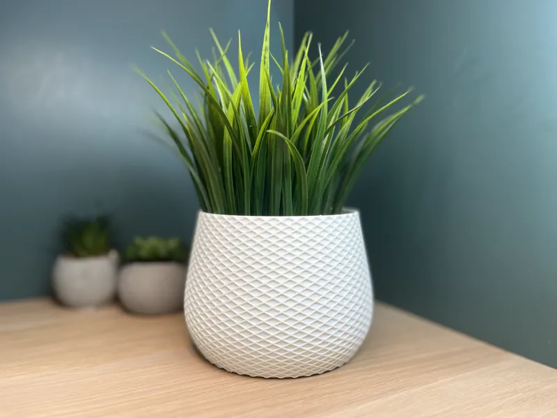 Diamond Pattern Planter | Modern Minimal Plant Pot