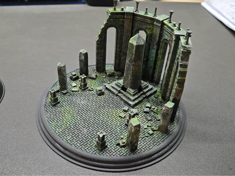 DnD Fantasy Ancient ruins diorama Figure base