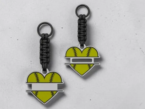 Accesorio para sujetar ligas de cabello: SOFTBALL HEART HAIR TIE HOLDERS — referencia de MakerWorld