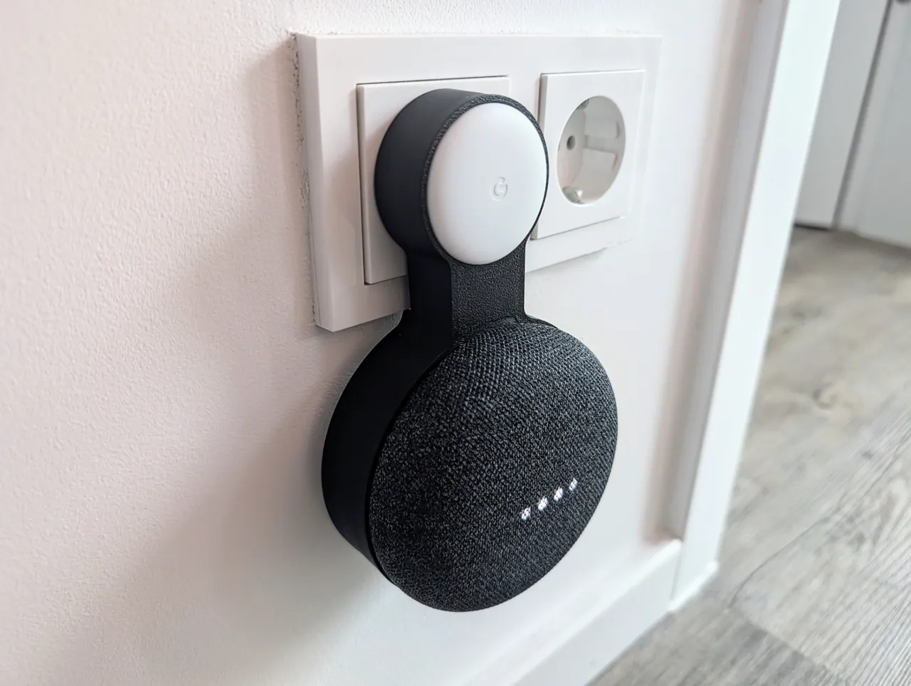 Google Home & Nest Mini socket wall mount view 2