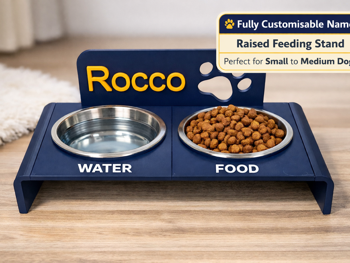 custom pet feeder with riser 