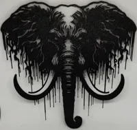 Tableau mural éléphant style horreur — photo 2