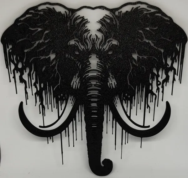 Tableau mural éléphant style horreur