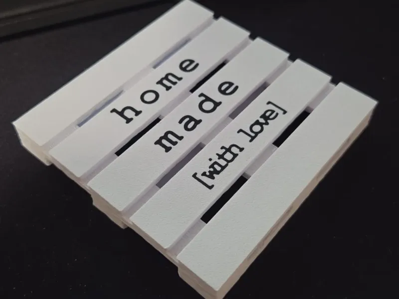 Sottobicchiere pallet con scritta personalizzata
