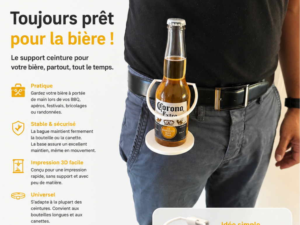 Support bouteille de bière