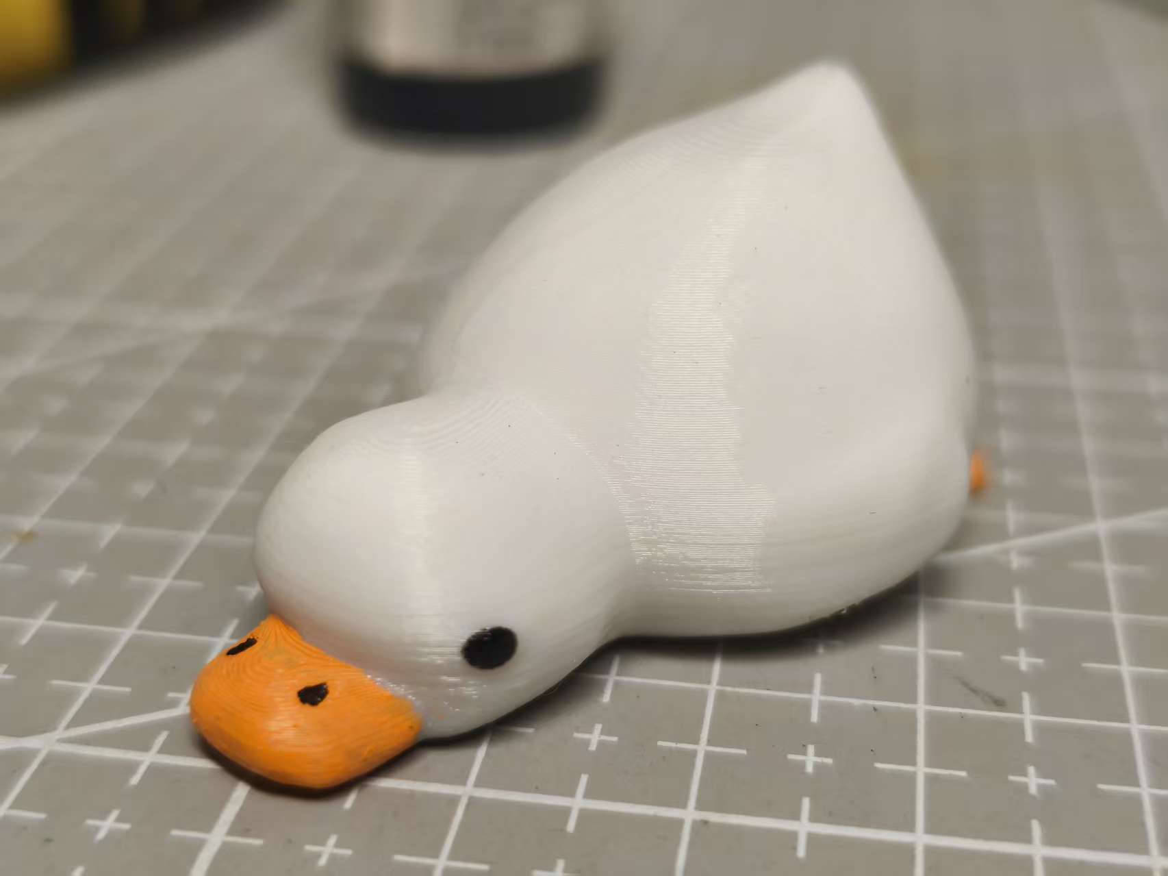 Miniatura 1 do modelo 3D 摆烂小白鸭 | 治愈系桌面小趴菜