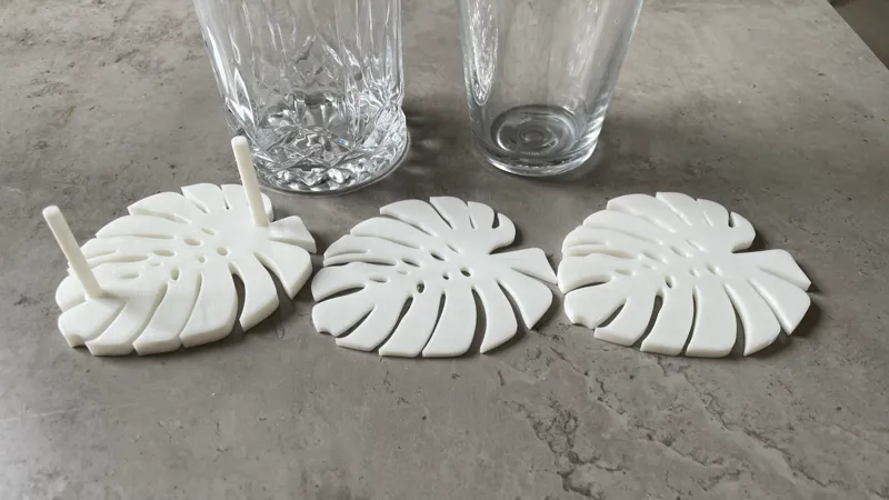 Monstera Leaf Coaster and Caddy
