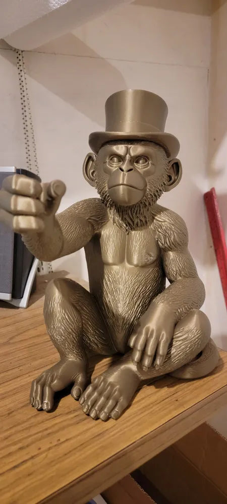 Miniatura 3 do modelo 3D Metallic Monkey Lamp