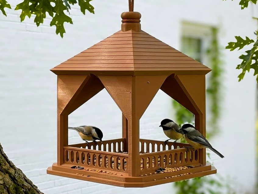 100% Support-Free Bird Feeder (Single-Part Print)