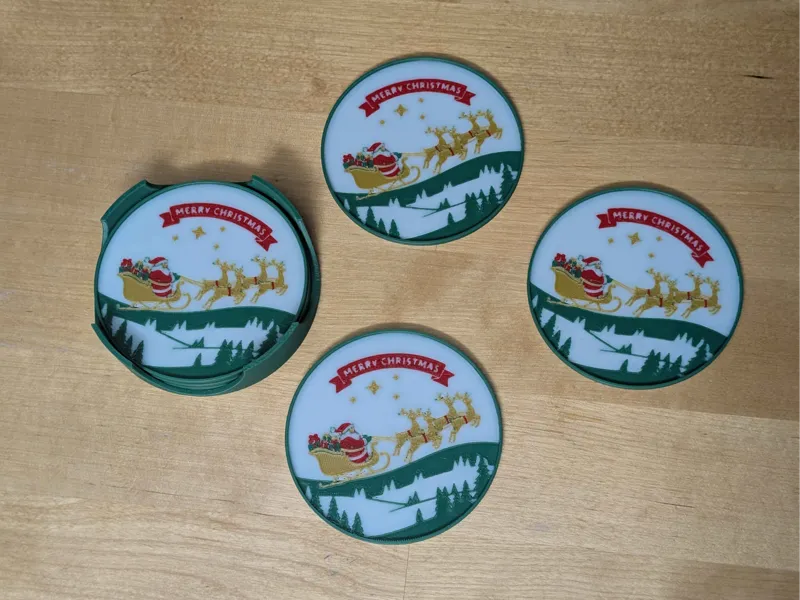 6 dessous de verres avec rangement