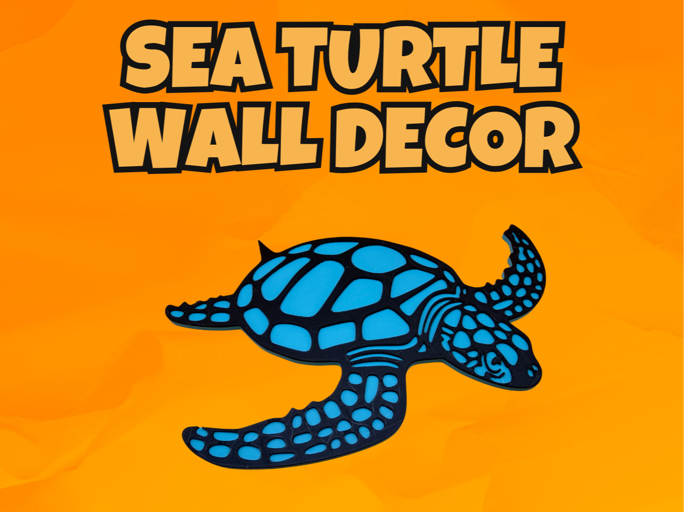 Sea Turtle Wall Decor – Layered 2 STL Design