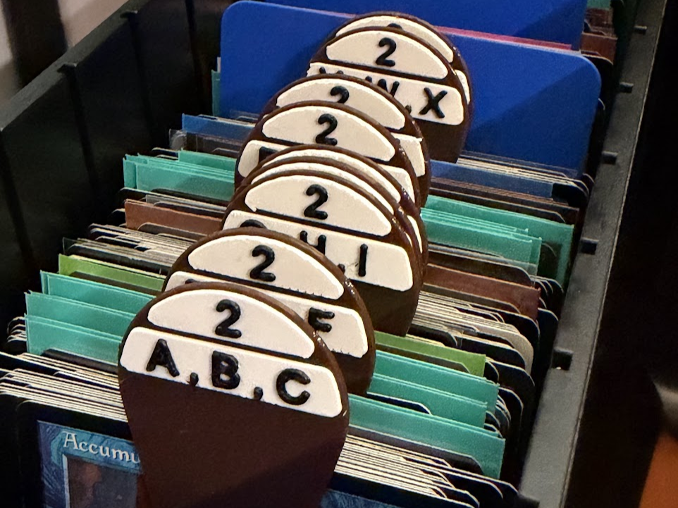 TCG Card Sorting Dividers - Center Aligned
