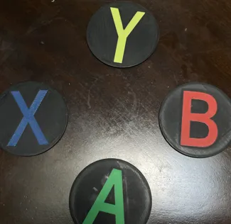 Xbox button coasters