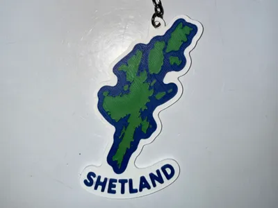 Shetland Map Keyring