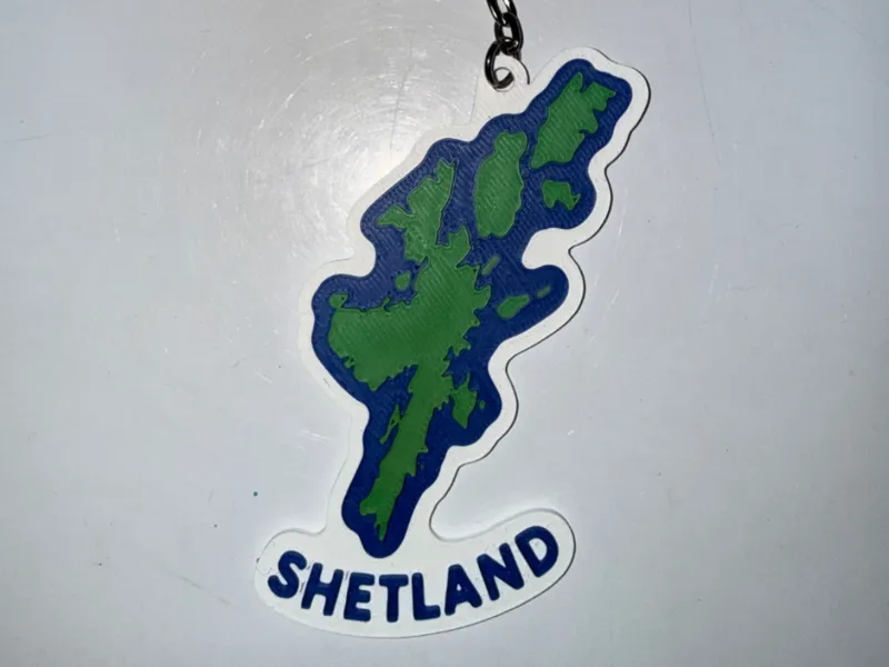 Shetland Map Keyring