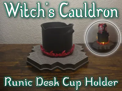Witch's Cupholder - Runic Desk Cupholder