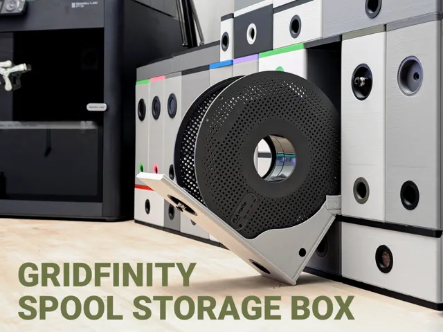 Gridfinity Stackable Spool Storage System