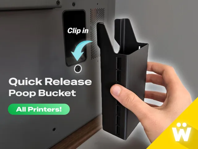 Quick Release Poop Bucket (P2S, X2D, H2S, H2D...)