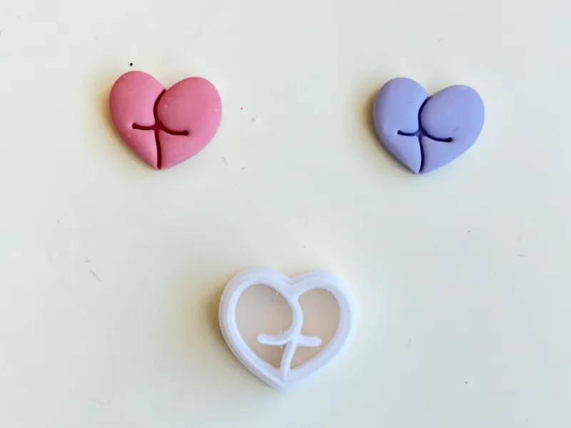 Sweetheart Broken Heart Polymer Clay Cutters