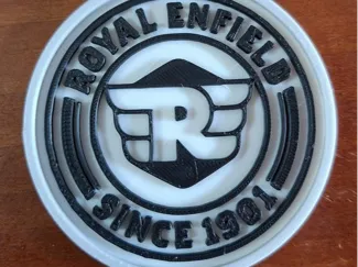 Sous verre diamètre 80 mm logo Royal Enfield