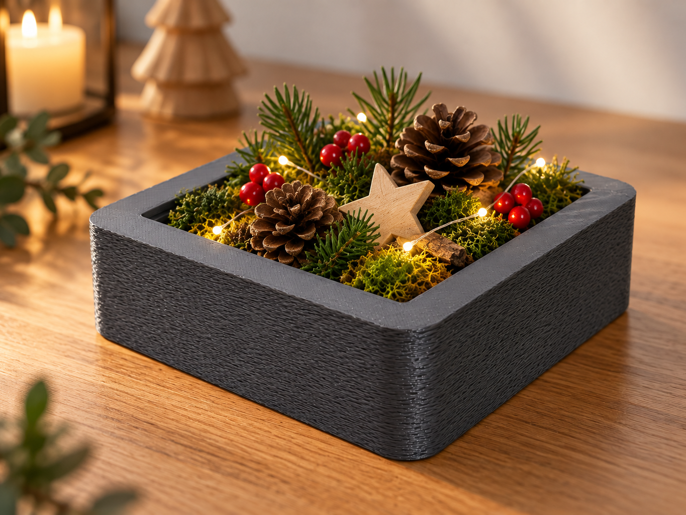 Low Square Planter – Textured 3D model
